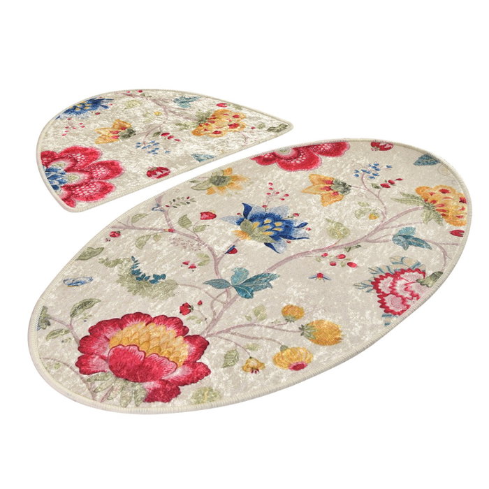 Mijölnir Arya Oval Juego de Alfombras de Baño Multicolor